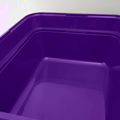 Extra Large Cat Litter Box, Color Purple, Jumbo Hooded, 21.50 X 17.90 X 17.25 In